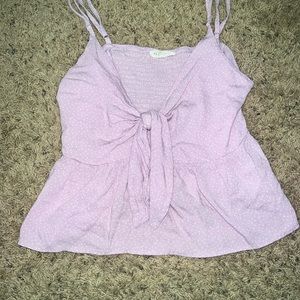 Pacsun front tie purple/pink top